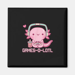 Gamesolotl Axolotl Video Games Kawaii Anime Gamer Magnet