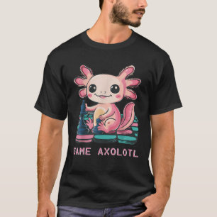 Gamesolotl Axolotl Video Games Kawaii Anime Gamer  T-Shirt