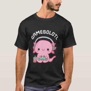 Gamesolotl Axolotl Video Games Kawaii Anime Gamer  T-Shirt