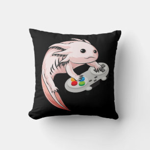 Gamesolotl Axolotl Video Games Kawaii Anime Gaming Cushion
