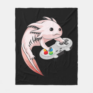 Gamesolotl Axolotl Video Games Kawaii Anime Gaming Fleece Blanket