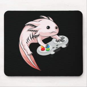 Gamesolotl Axolotl Video Games Kawaii Anime Gaming Mouse Mat
