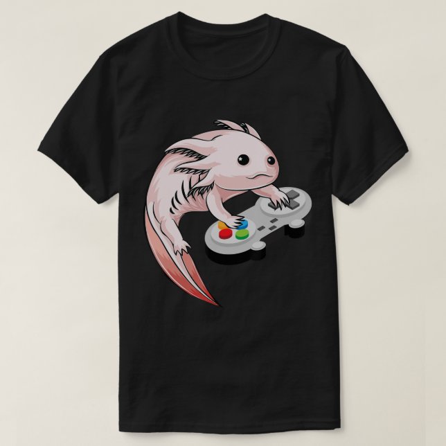 Gamesolotl Axolotl Video Games Kawaii Anime Gaming T-Shirt (Design Front)