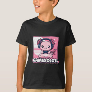 Gamesolotl – Cute Axolotl Gamer with Headset T-Shirt