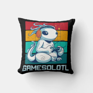 Gamesolotl Cute Axolotl Video Gamer Kawaii Anime B Cushion