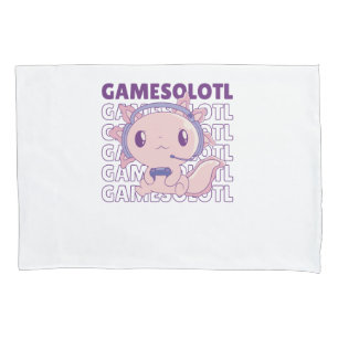 Gamesolotl Funny Axolotl Word Game For Gamers Pillowcase