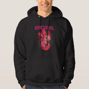 Gamesolotl Gamer  Axolotl Playing Video Games Liza Hoodie