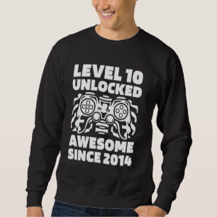 Gaming 10th Birthday - Year Old Gamer Level 10 Unl Sweatshirt