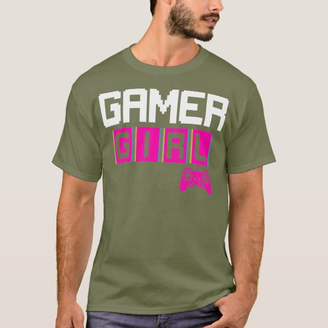 GAMING 365 Gamer Girl Tee Cute Gaming Girls (Front)