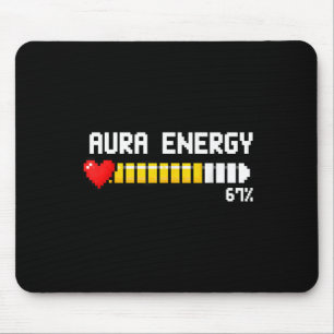 Gaming 67 Aura Energy 67 Percent Meme Gamer Retro  Mouse Mat