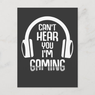 Gaming addicted Gamers Kid Funny Gaming Headset Postcard