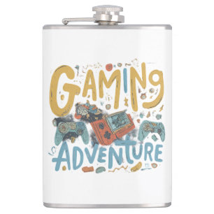 Gaming Adventure  Hip Flask