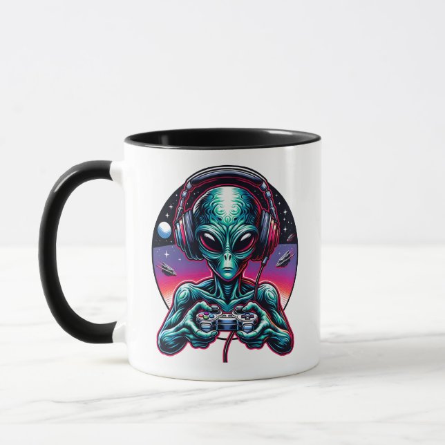 Gaming Alien Extraterrestrial Being Mug (Left)