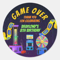 Gaming and Arcade Birthday Thank You