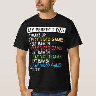 Gaming And Ramen Lover Funny Video Games My Perfec T-Shirt