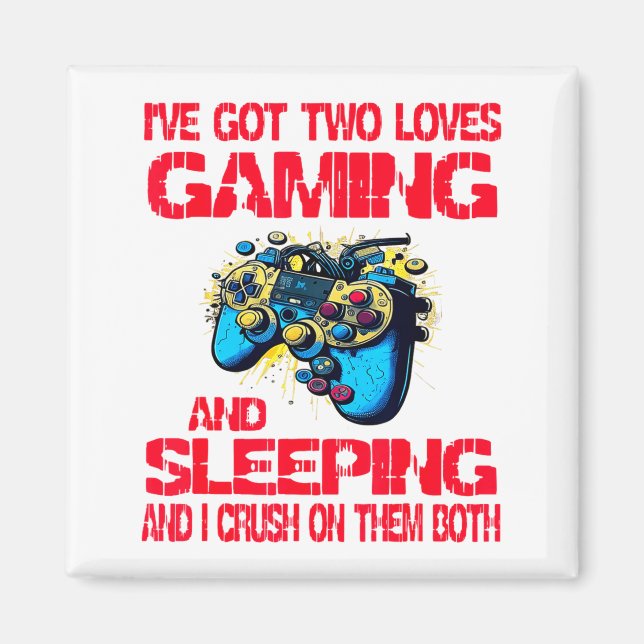 Gaming And Sleeng Gamer Valentines Day Boys Kids  Magnet (Front)
