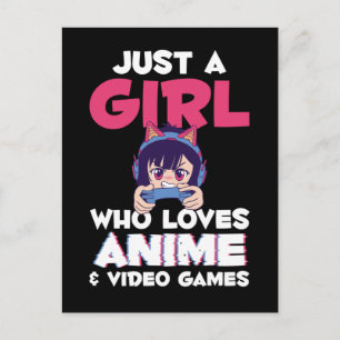 Gaming Anime Japanese Girl Manga Otaku Kids Postcard