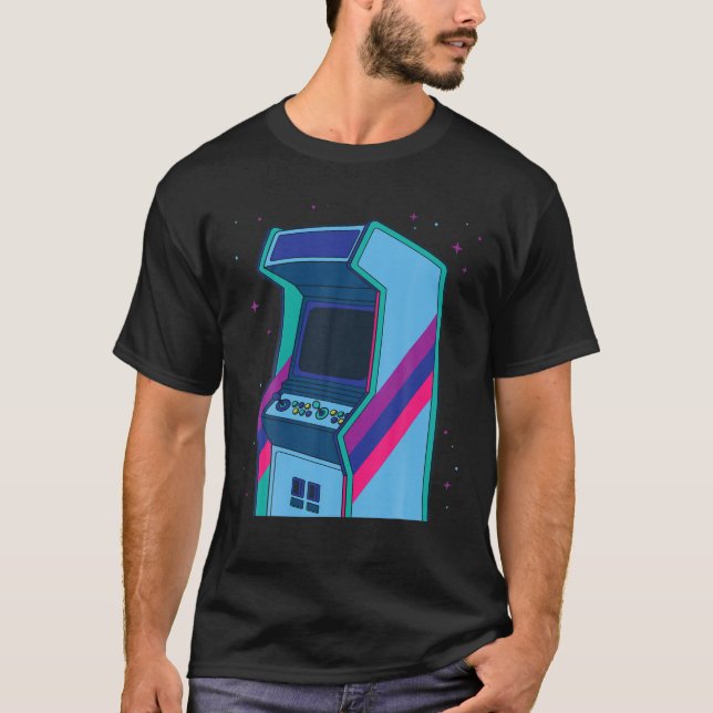 Gaming Arcade Machine Classic Console Retro Gamer T-Shirt (Front)