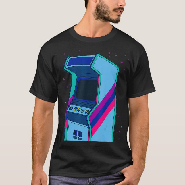 Gaming Arcade Machine Classic Console Retro T-Shirt (Front)