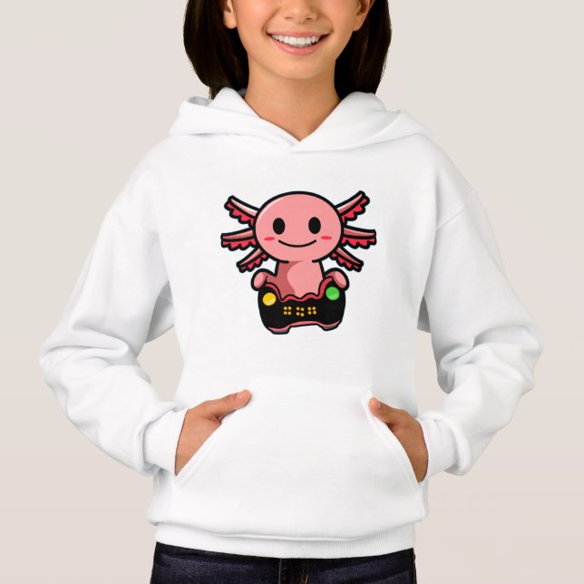 Gaming Axolotl T-Shirt (Front)