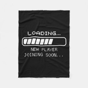 Gaming Baby Announcement, Loading New Player Joini Fleece Blanket