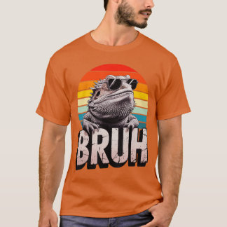 Gaming Bearded Dragon Bruh Retro Lizard Gamer Boys T-Shirt