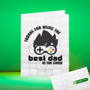 Gaming Best Dad in the Game Folding Greeting Card