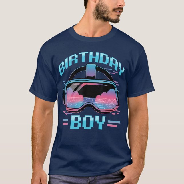 Gaming Birthday Boy VR Gamer friends T-Shirt (Front)