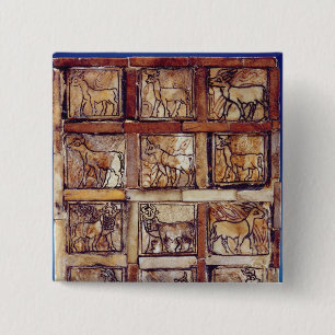 Gaming board, animals of the field and forest 15 cm square badge
