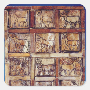 Gaming board, animals of the field and forest square sticker