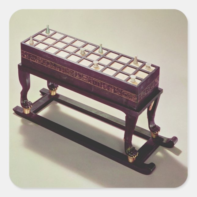 Gaming board, from the Tomb of Tutankhamun Square Sticker (Front)