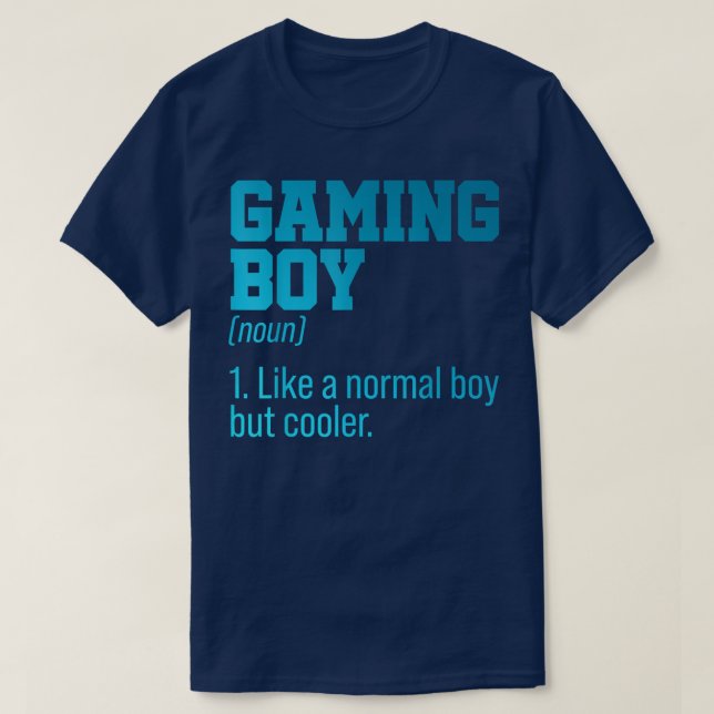 Gaming Boy Noun Definition Console Controller Vide T-Shirt (Design Front)