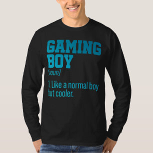 Gaming Boy Noun Definition Console Controller Vide T-Shirt