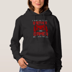 Gaming Brothers Gamer Teen Boys Retro Vintage Boys Hoodie