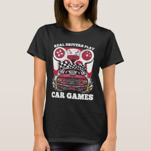 Gaming Car Racing Gamer Video Game Controller Boys T-Shirt