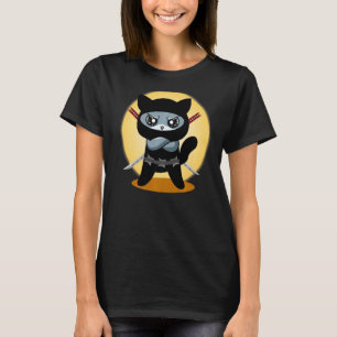 Gaming Cat Ninja with Ninjato Katana evil gaming c T-Shirt