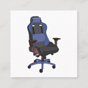 Gaming Chair Square Business Card