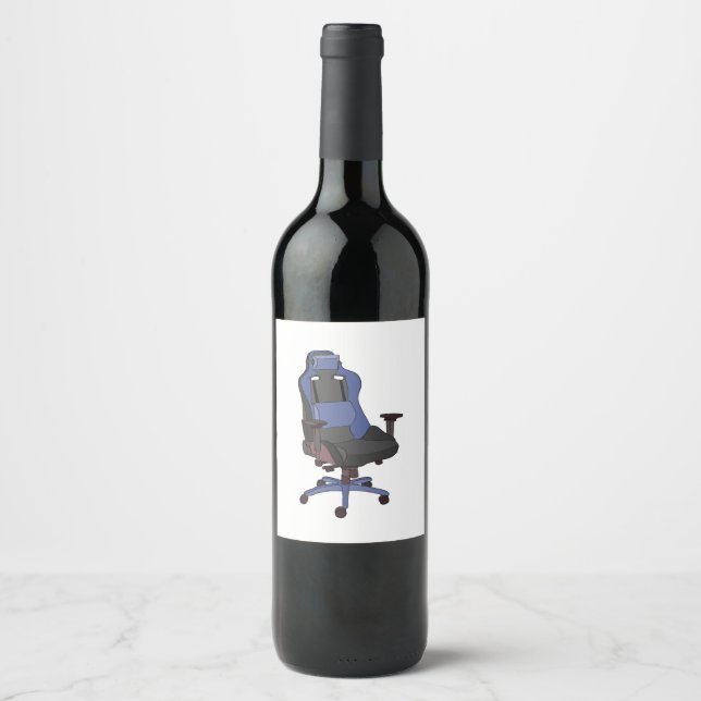 Gaming Chair Wine Label (Front)
