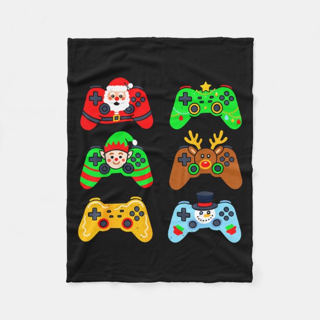 Gaming Christmas For Boys Gamer Youth Teens Men Xm Fleece Blanket (Front)