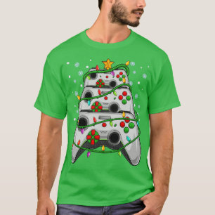 Gaming Christmas Tree Lights Video Game Controller T-Shirt