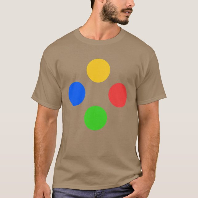 Gaming Controller Buttons ABXY friends T-Shirt (Front)