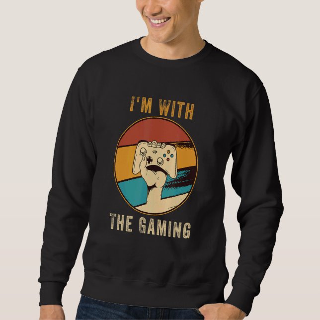 Gaming Controller Idea For Gamers Players Video Ga Sweatshirt (Front)