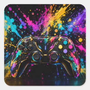 Gaming Controller Square Sticker