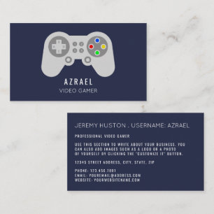 Gaming Controller, Video Gamer Business Card