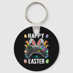 Gaming Controller With Bunny Ears Funny Easter Vid Key Ring