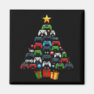 Gaming Controllers Christmas Tree Funny Gamer Boys Magnet