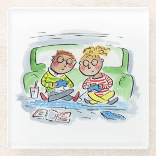 Gaming Couple Glass Coaster