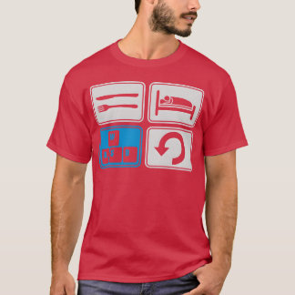gaming daily repeat computer retro gift T-Shirt