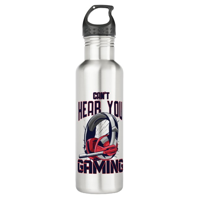 Gaming design with headset 710 ml water bottle (Front)