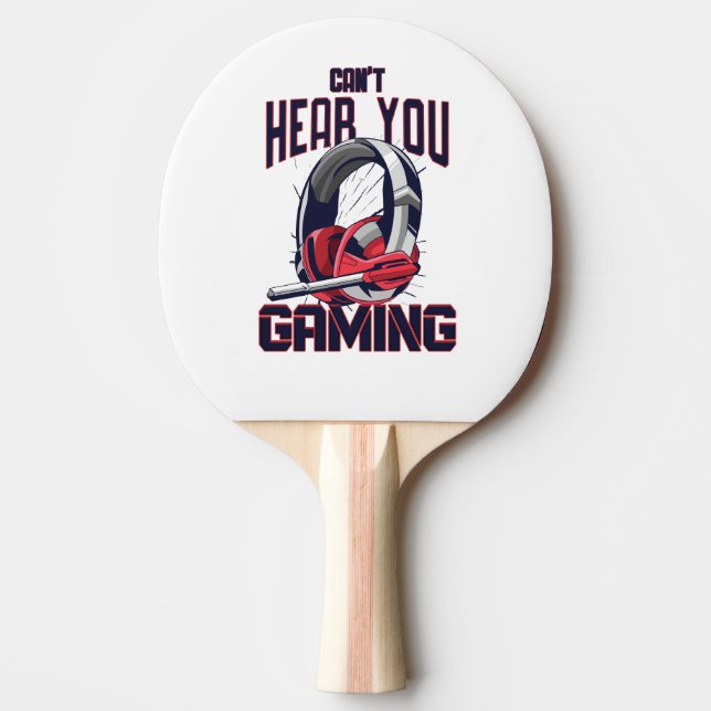 Gaming design with headset ping pong paddle (Front)
